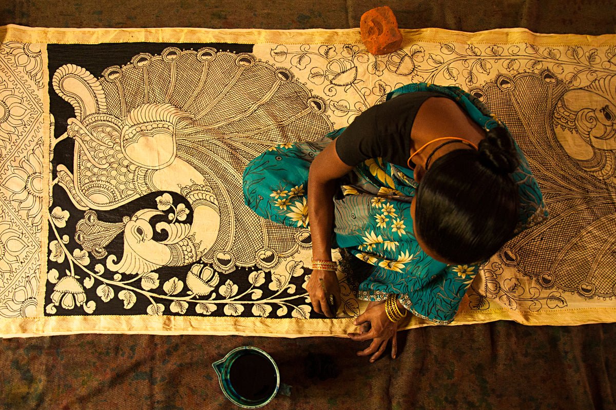 KALAMKARI BLOCK PRINT SAREES- KNOW ALL ABOUT THE ART - SootiSyahi