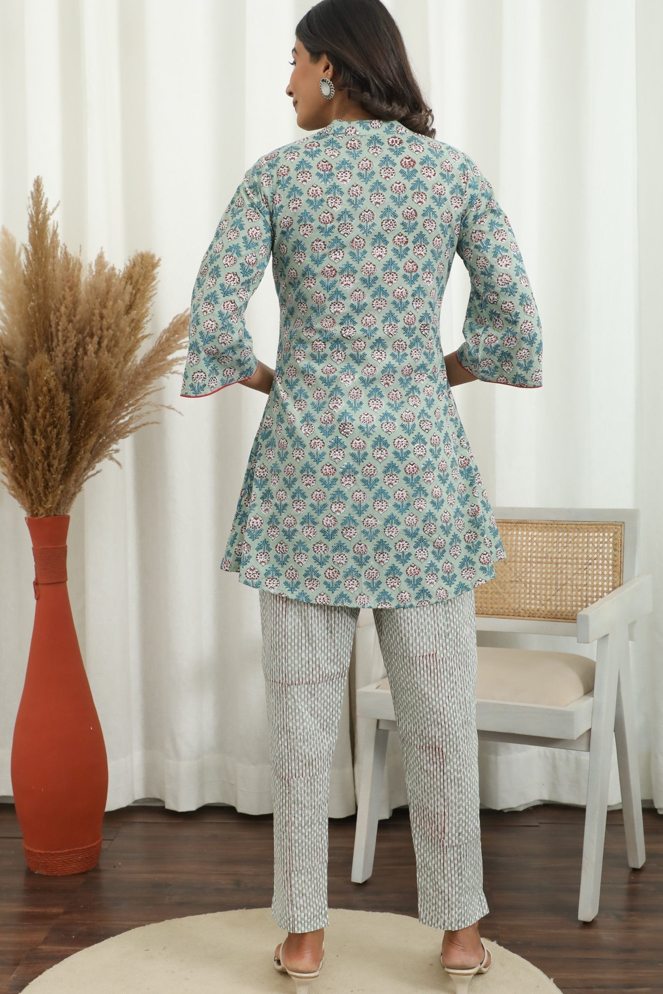 Sootisyahi ' Blossomix ' Hand Block Printed Co-Ord Set