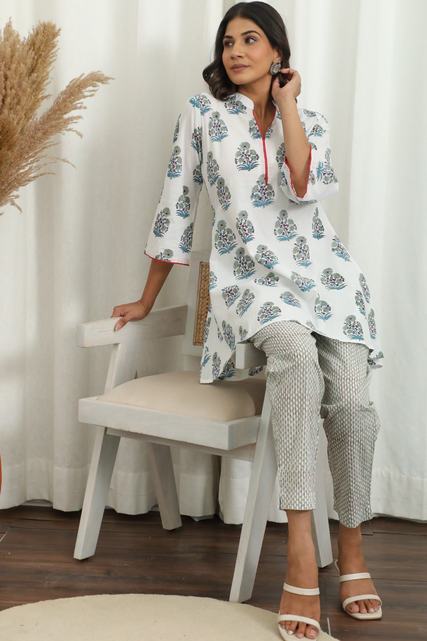 Sootisyahi ' Floralyn ' Hand Block Printed Co-Ord Set