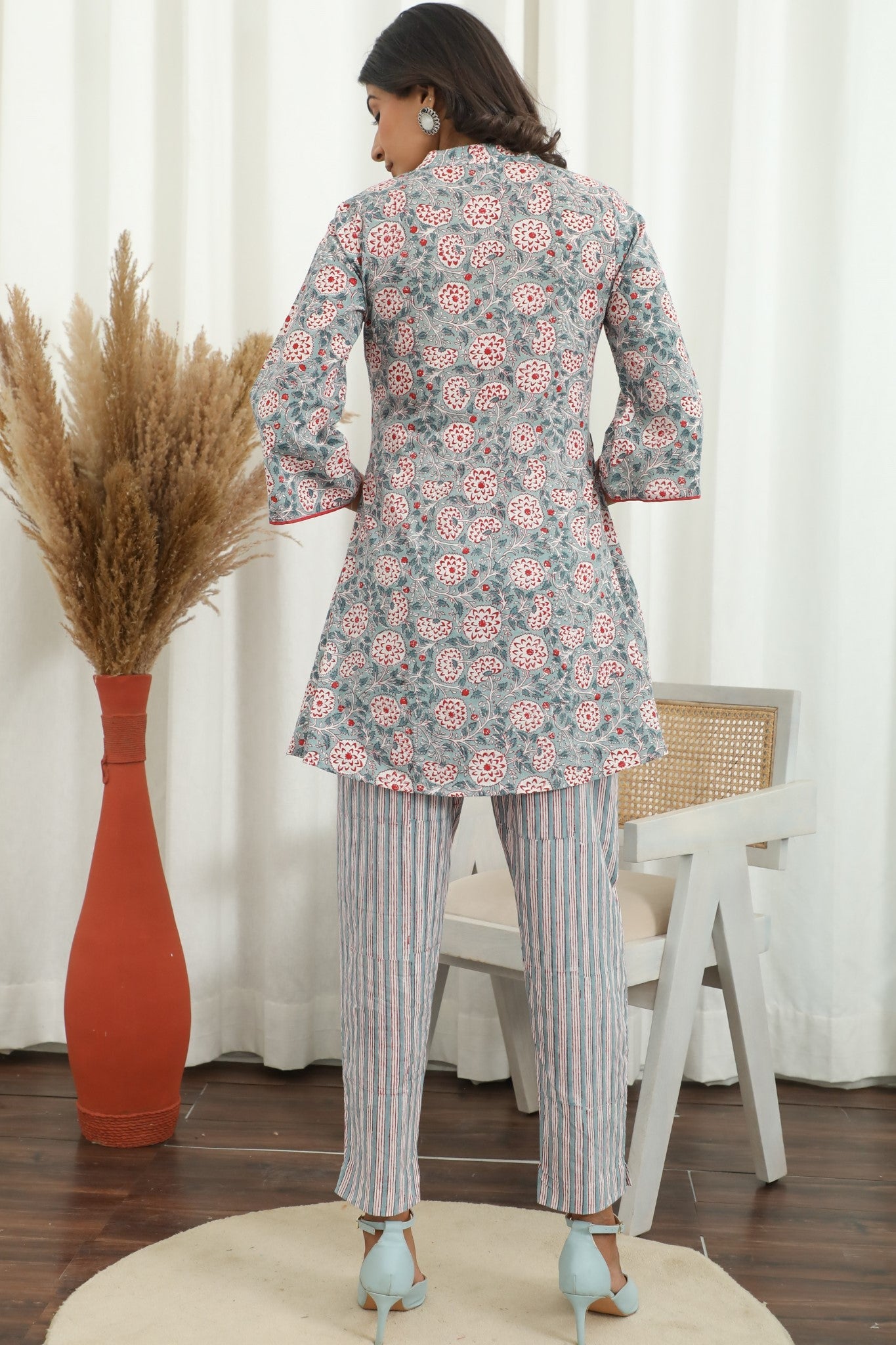 Sootisyahi ' Bloomella ' Hand Block Printed Co-Ord Set