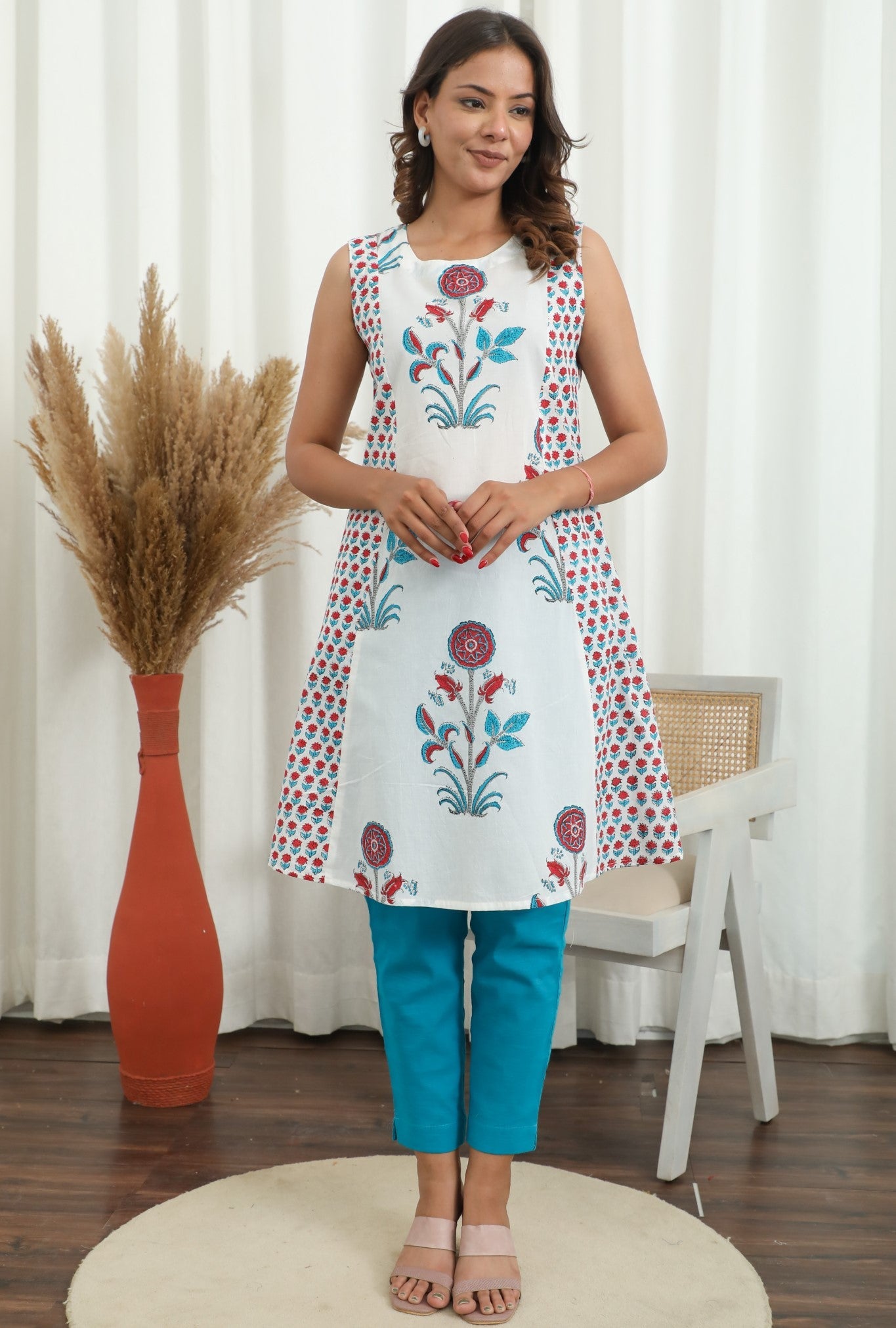 Sootisyahi ' Floraison ' Hand Block Printed Co-Ord Set