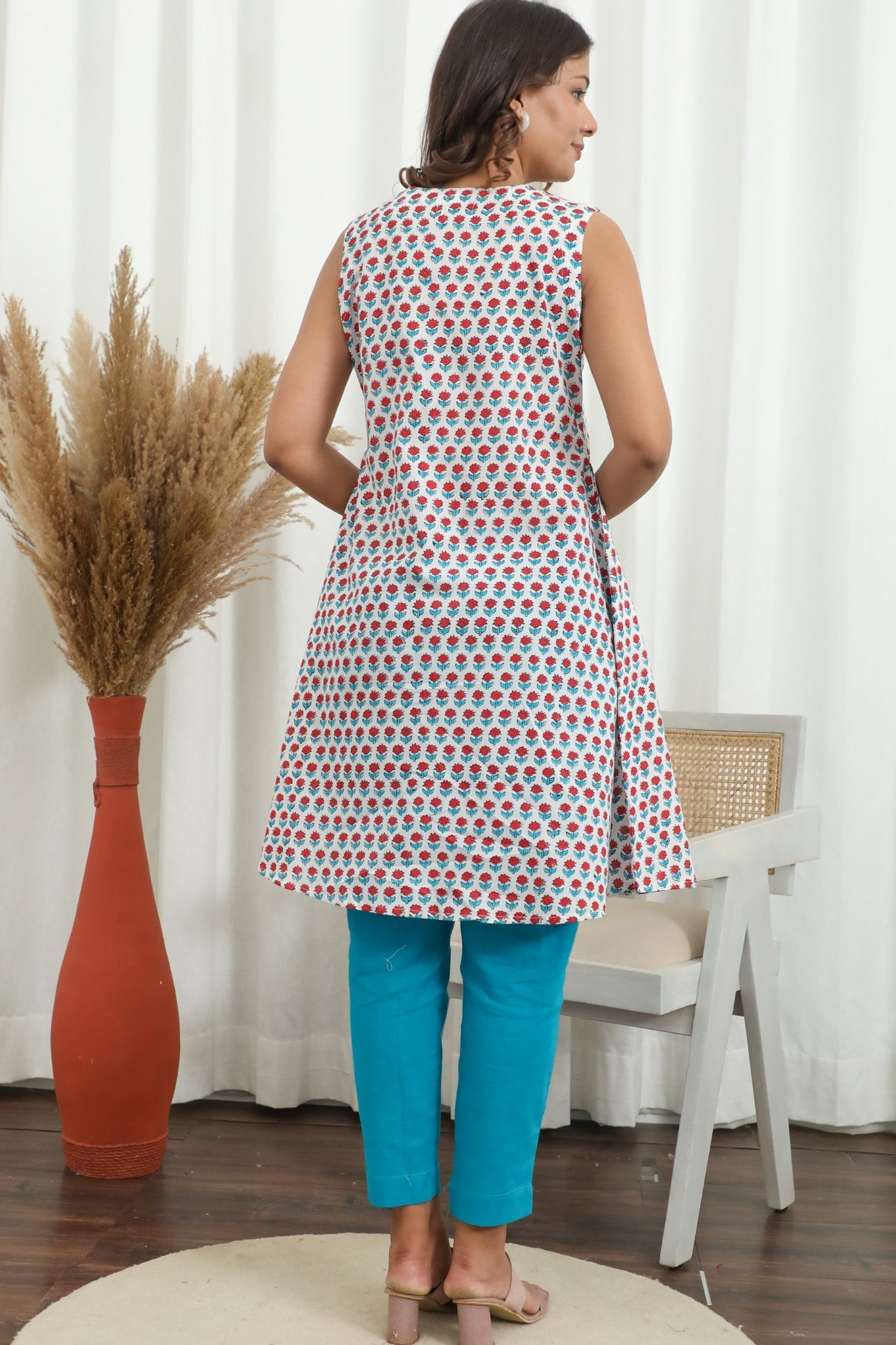 Sootisyahi ' Floraison ' Hand Block Printed Co-Ord Set