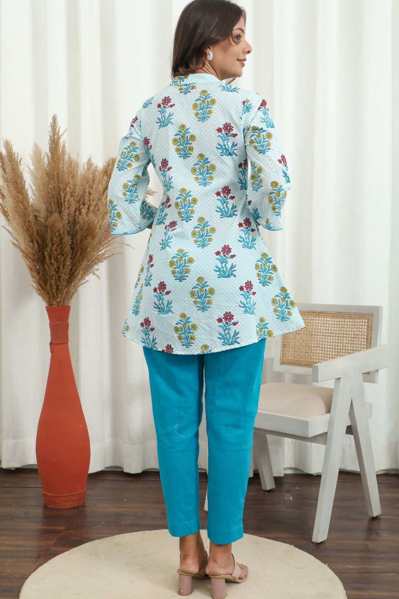 Sootisyahi ' Florabell ' Hand Block Printed Co-Ord Set