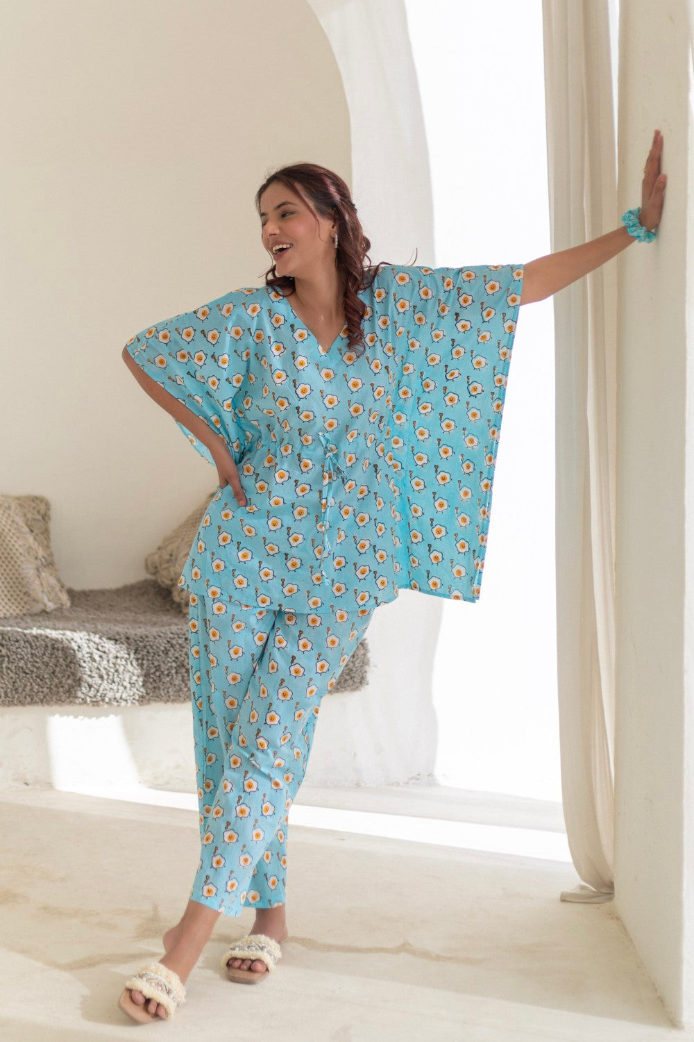 Sootisyahi 'Omellete Dreams' Cotton Kaftan Set