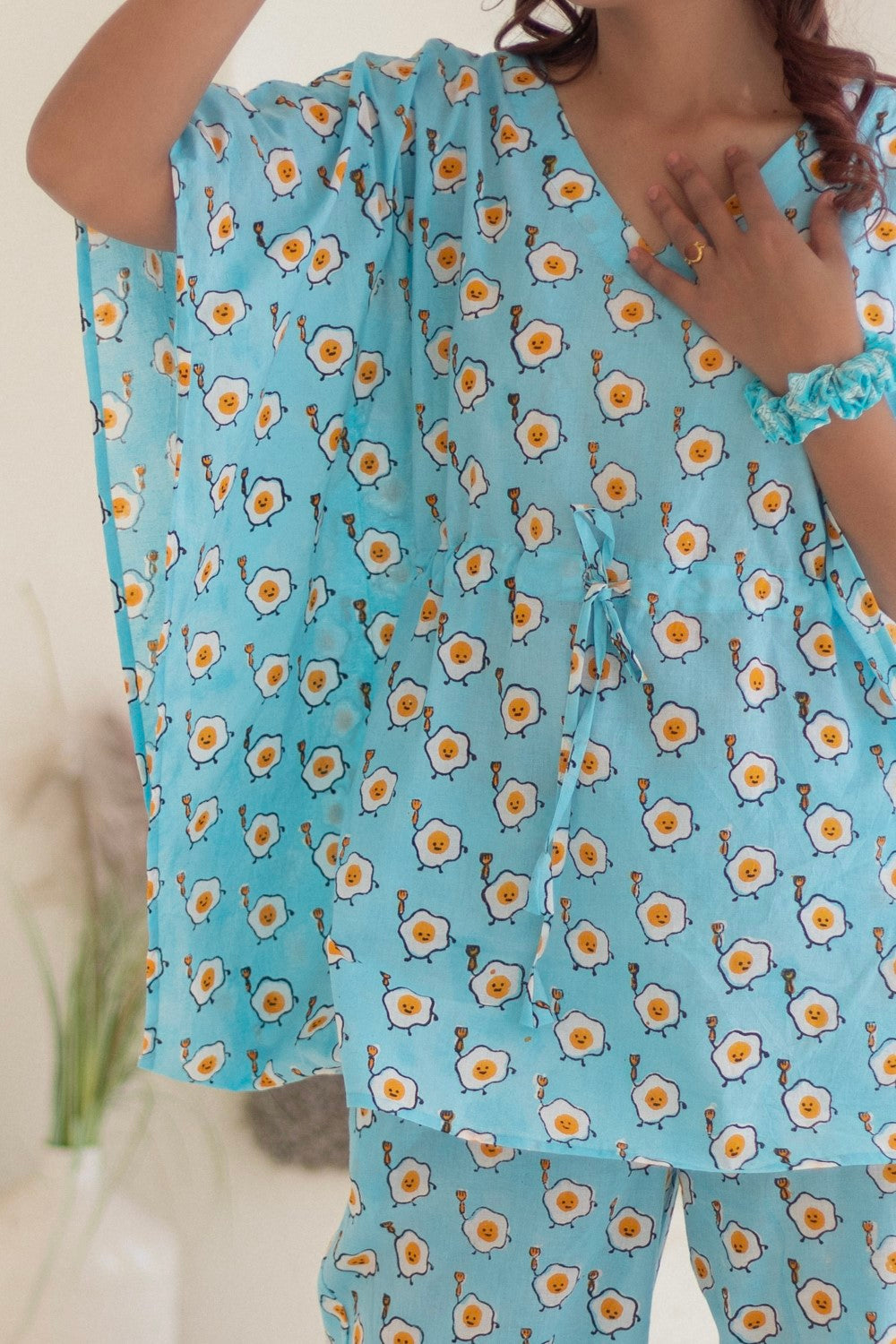 Sootisyahi 'Omellete Dreams' Cotton Kaftan Set