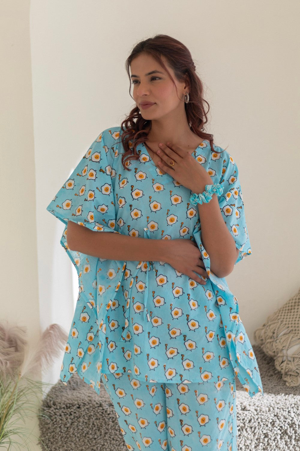 Sootisyahi 'Omellete Dreams' Cotton Kaftan Set