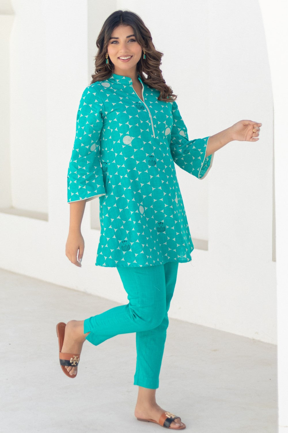 Starry Night' Hand Block Printed Cotton Dress