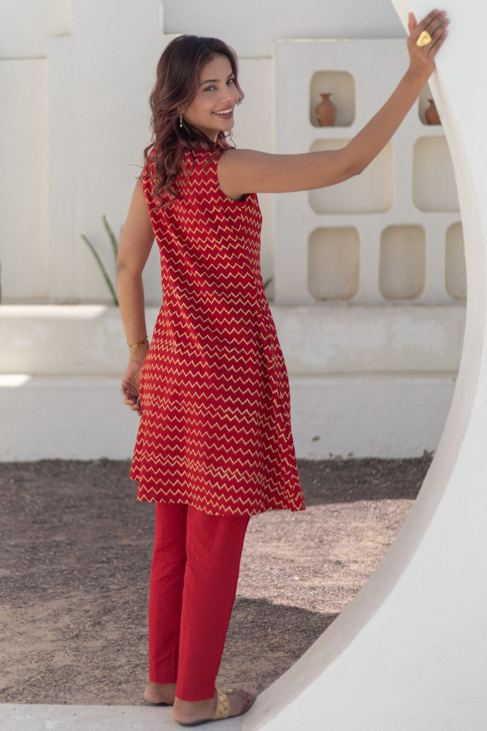 “Lunar Phases” Handblock Printed Cotton Co-Ord Set