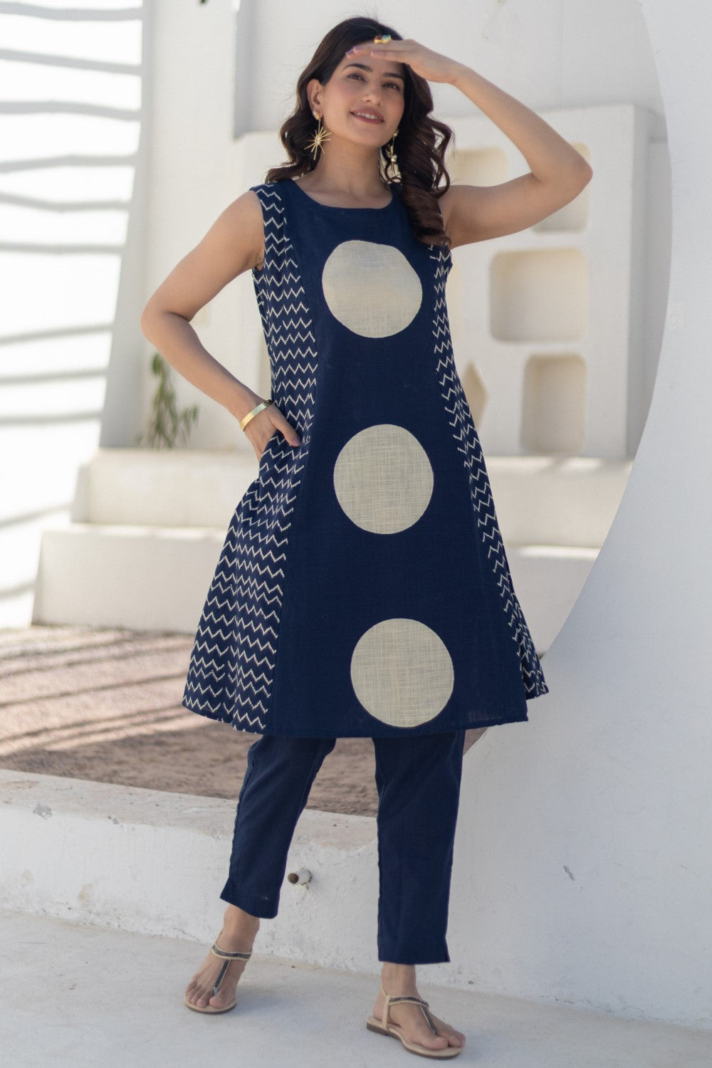 “Midnight Moons” Handblock Printed Cotton Co-Ord Set