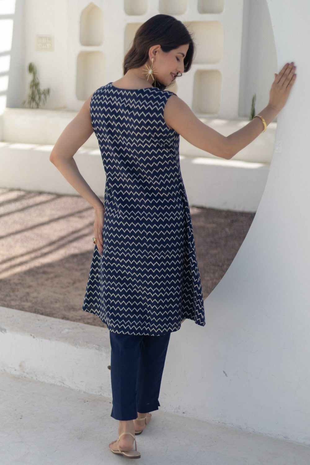 “Midnight Moons” Handblock Printed Cotton Co-Ord Set