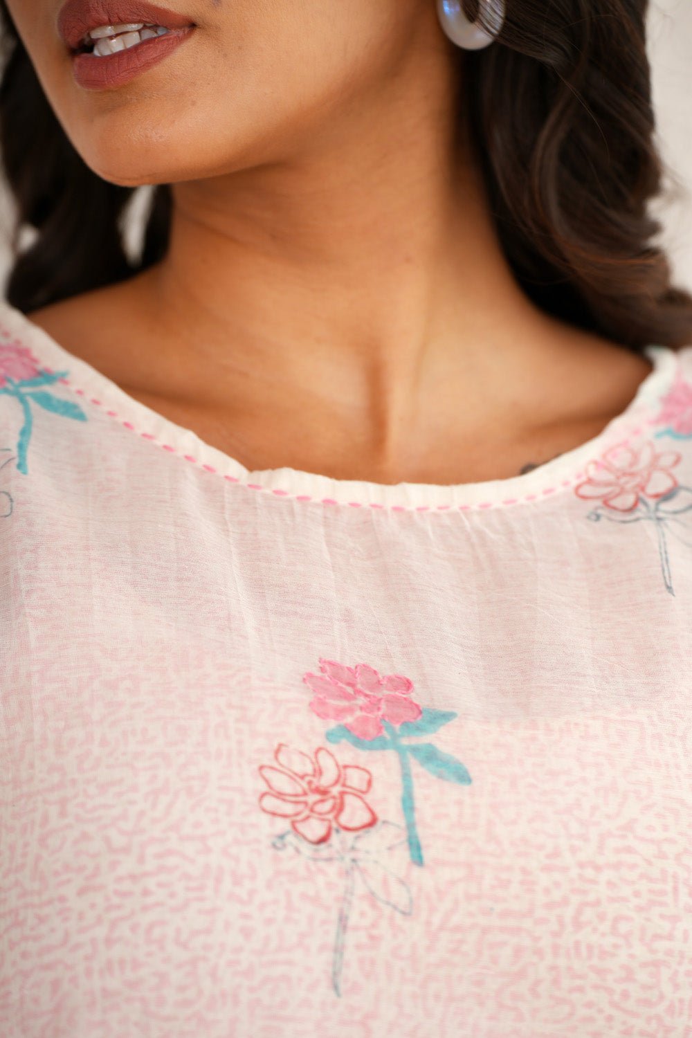 Ethereal Charm - Hand Block Printed Dress