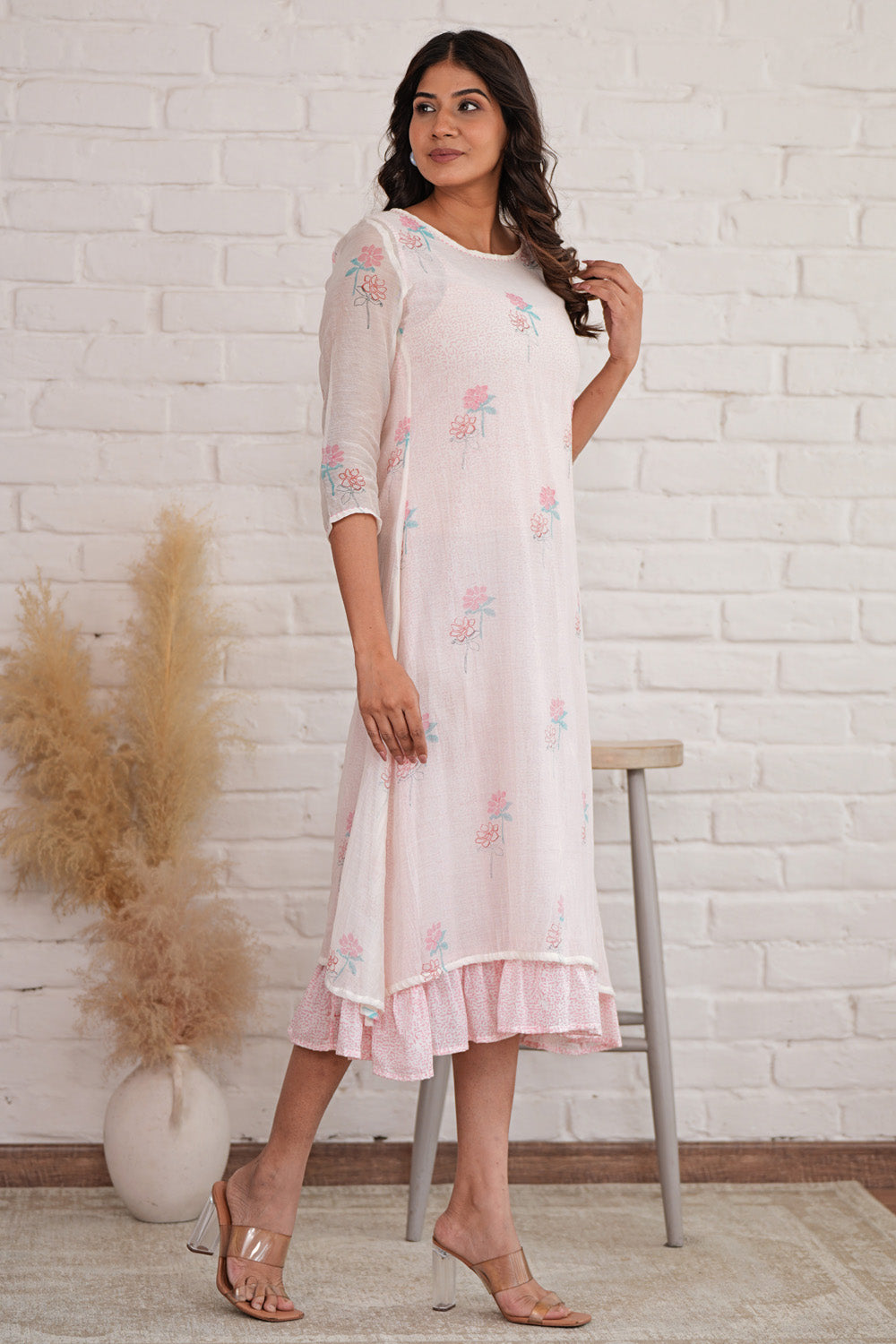 Ethereal Charm - Hand Block Printed Dress