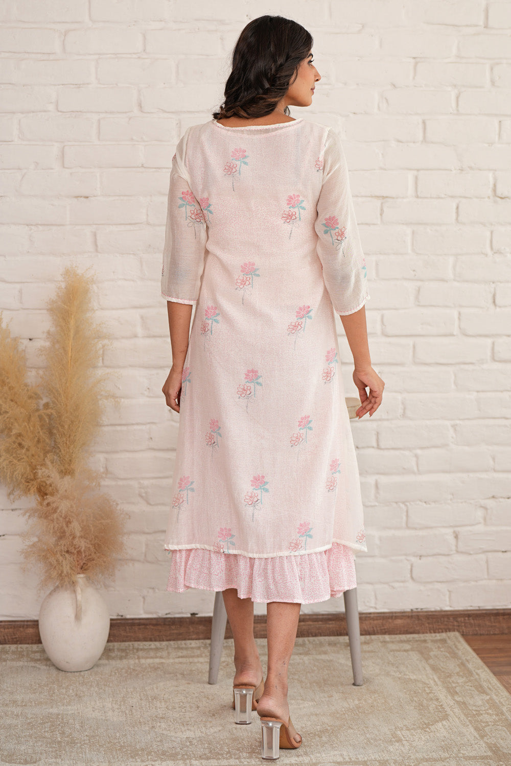 Ethereal Charm - Hand Block Printed Dress