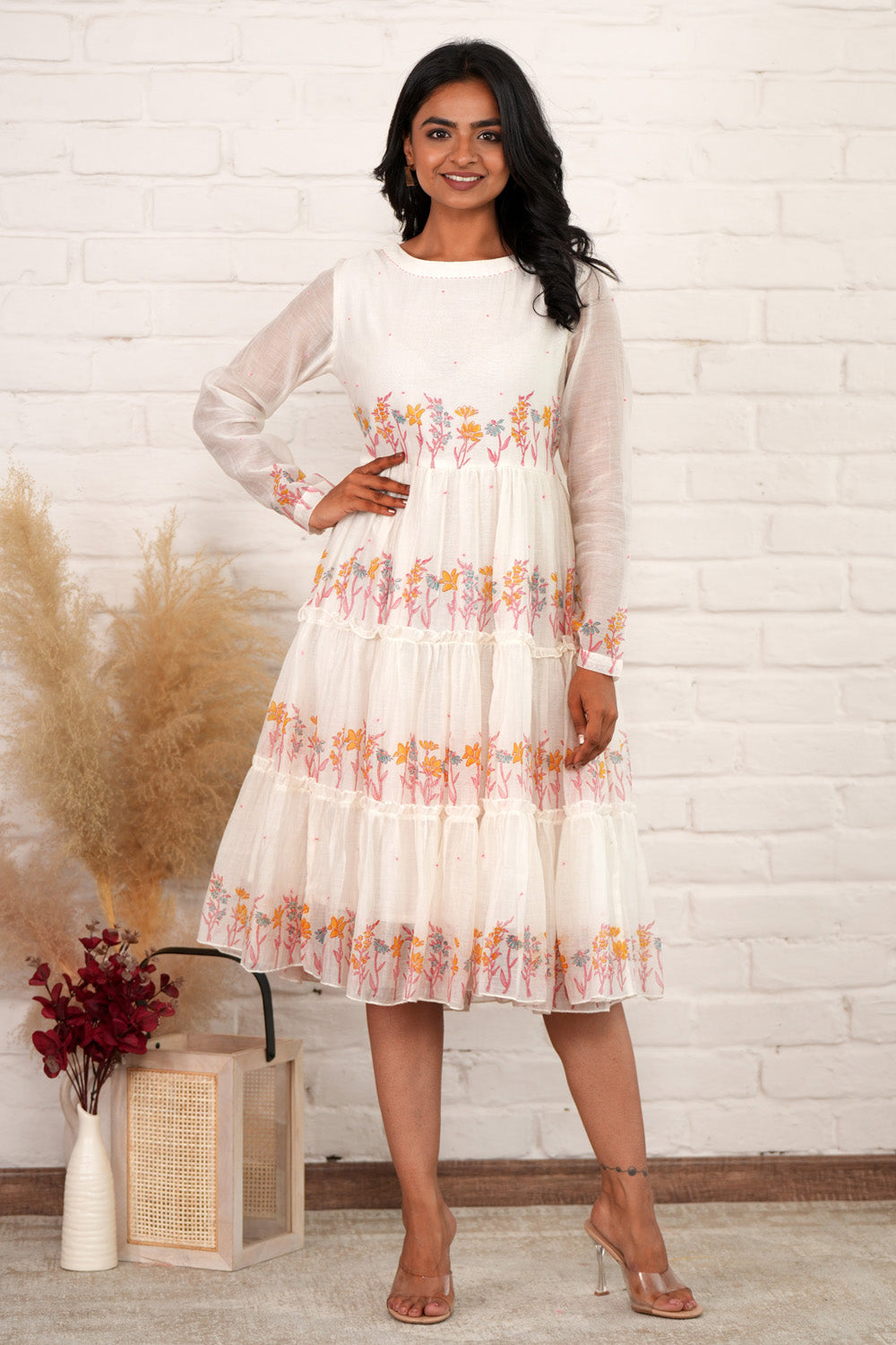 Graceful Weave - Hand Block Printed Dress