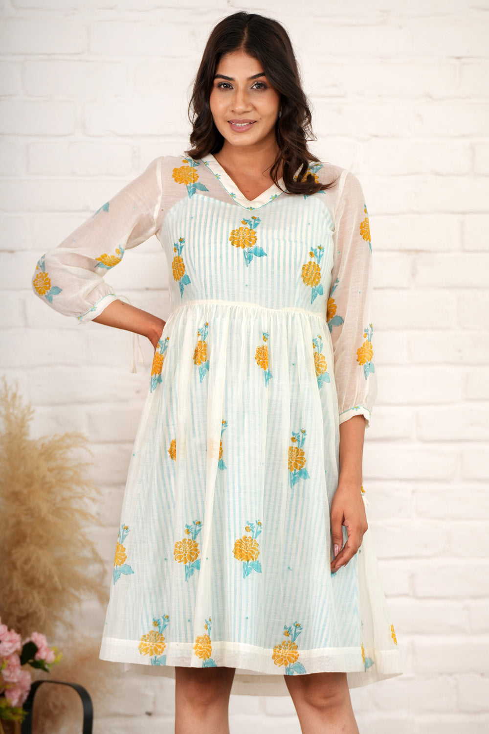 Vintage Vogue - Hand Block Printed Dress