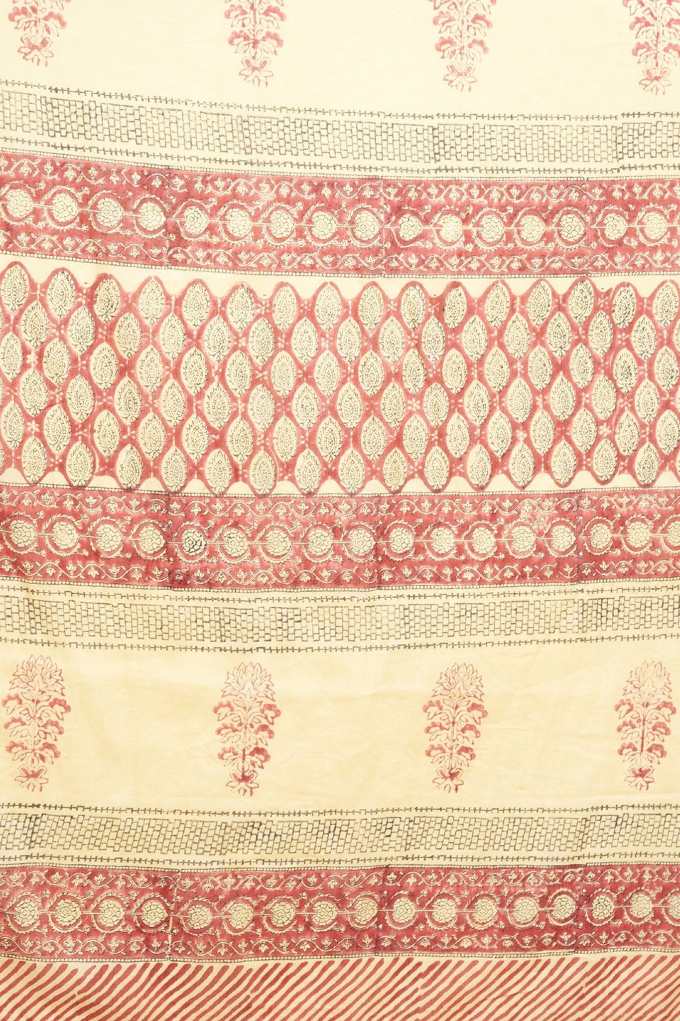 "Arabica" HANDBLOCK PRINT MUL COTTON SAREE - SootiSyahi