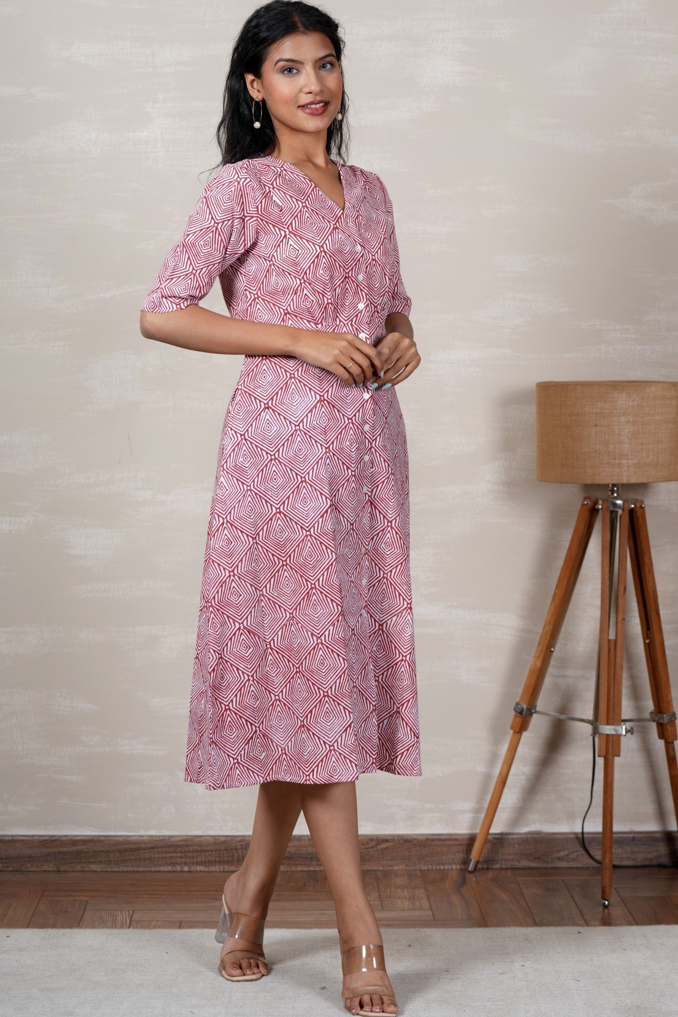 Aurora Hand Block Printed Dress - SootiSyahi