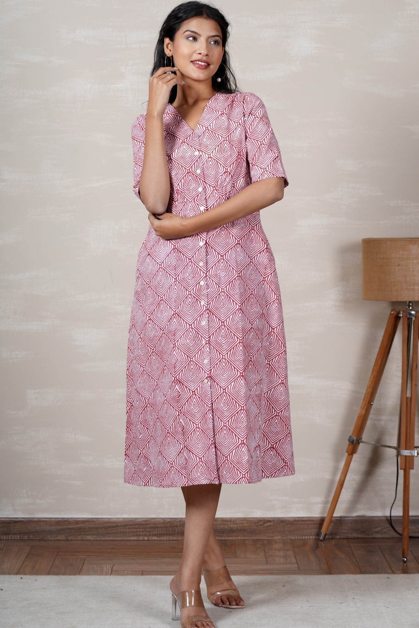 Aurora Hand Block Printed Dress - SootiSyahi