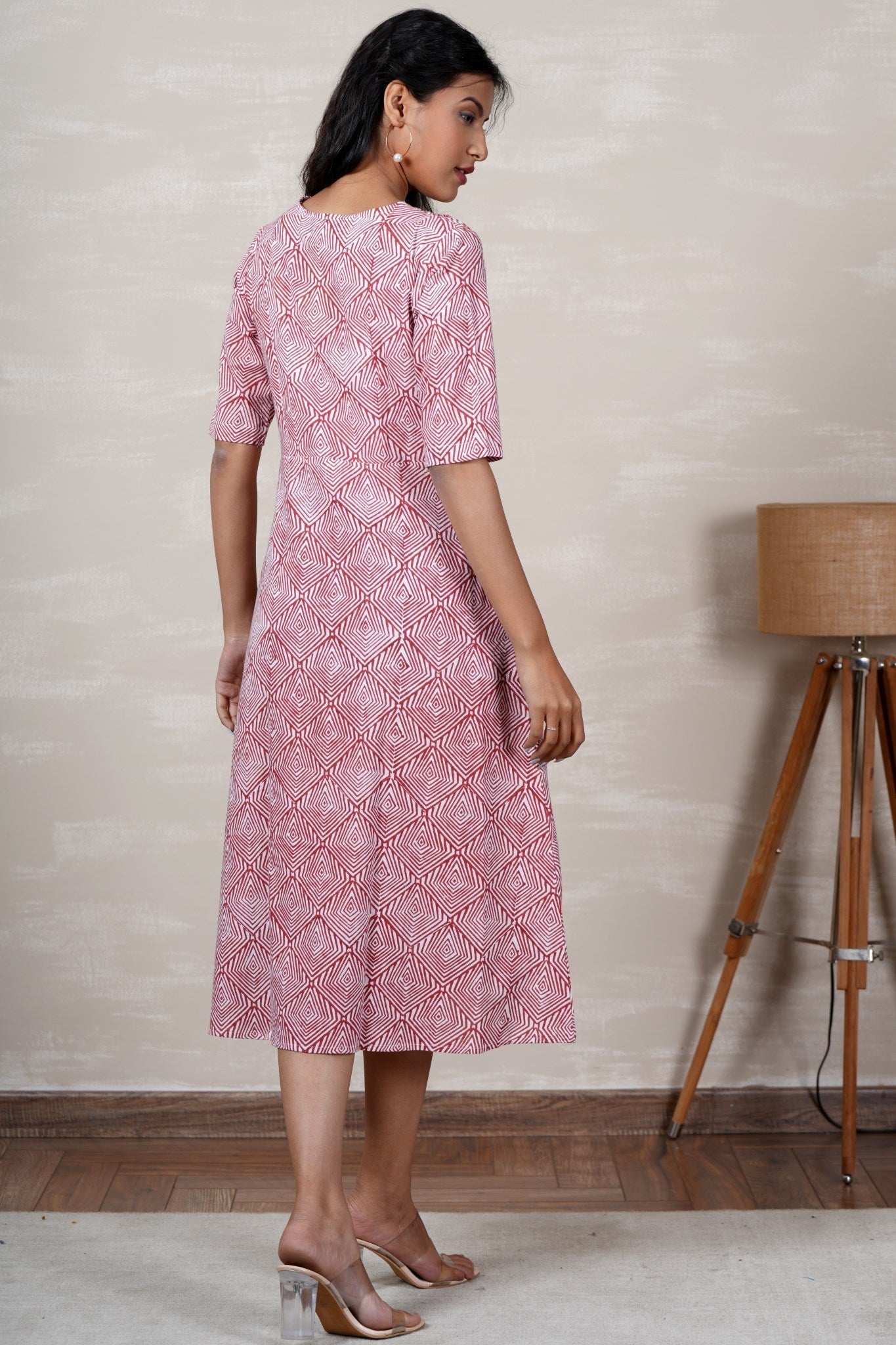 Aurora Hand Block Printed Dress - SootiSyahi