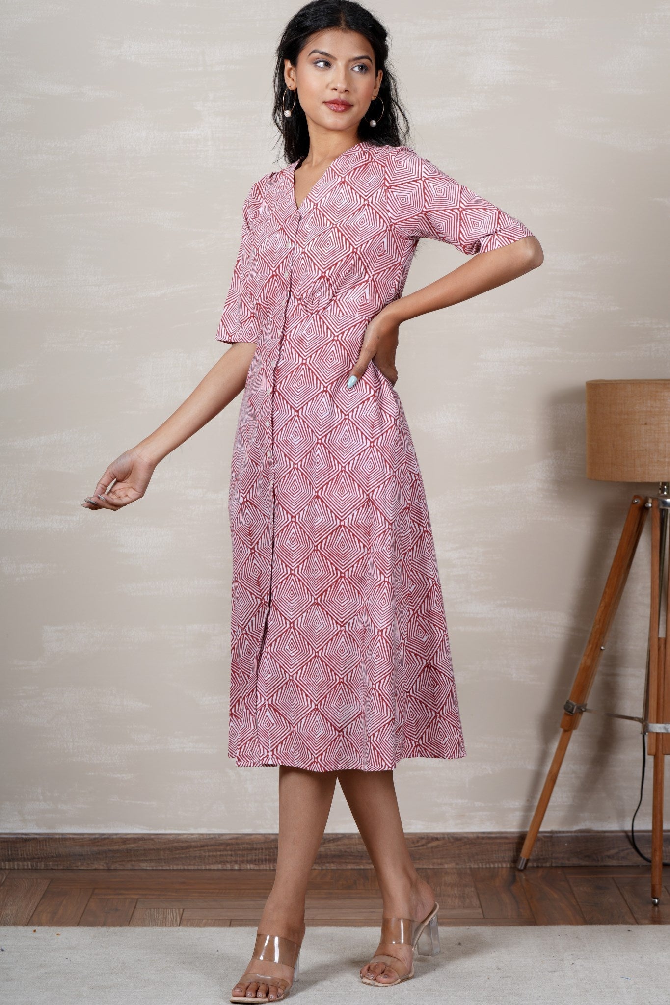 Aurora Hand Block Printed Dress - SootiSyahi