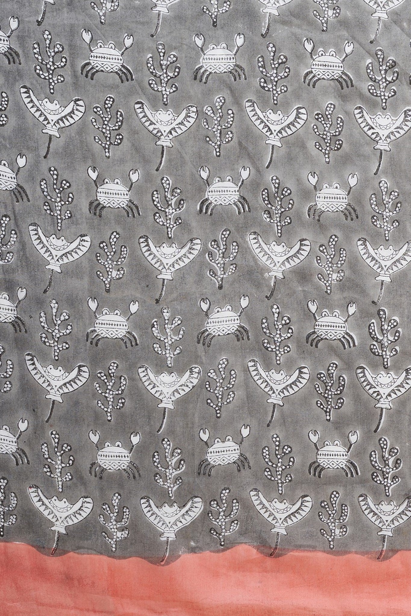 " Azalia Yellow" HANDBLOCK PRINT MUL COTTON SAREE - SootiSyahi