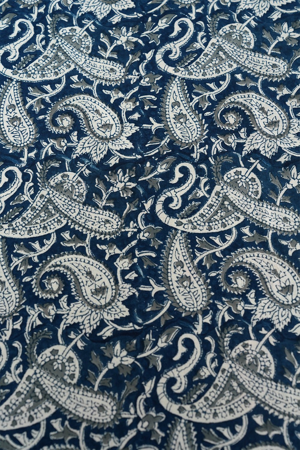 Blue Mist Hand-Block Printed Bedsheet - SootiSyahi