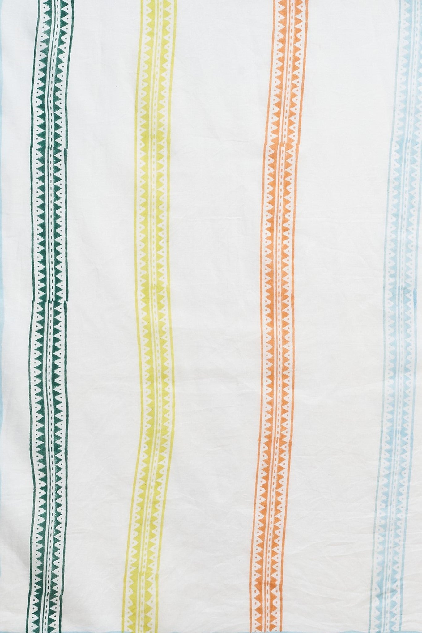 "California Sky Blue" HANDBLOCK PRINT MUL COTTON SAREE - SootiSyahi