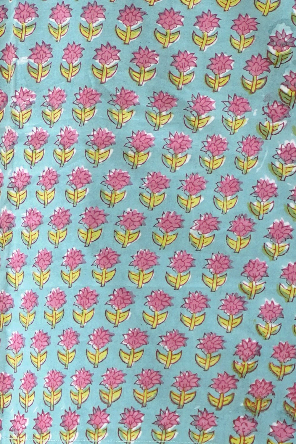 Ferny Blush Block Printed Night suit - SootiSyahi