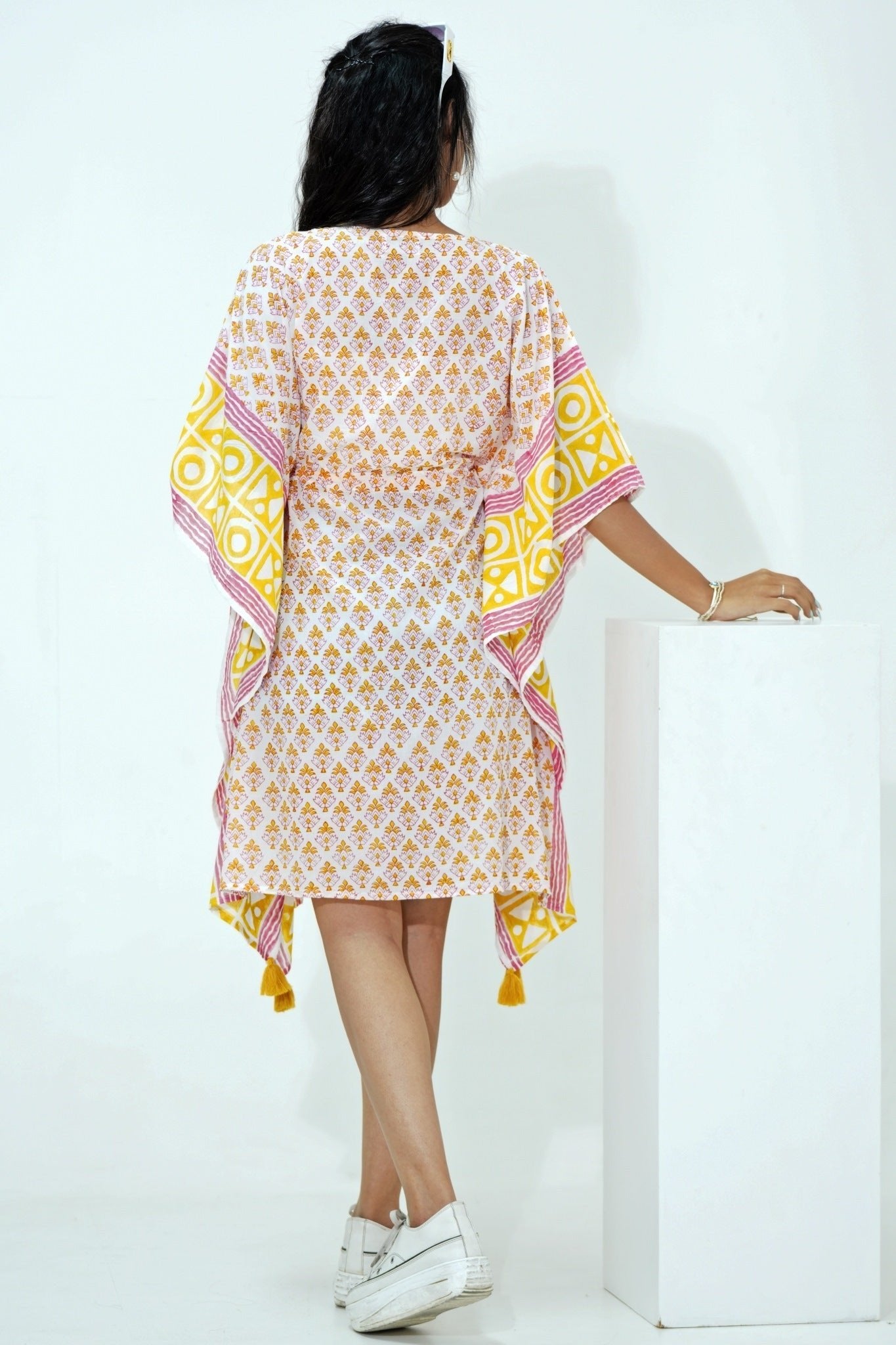 Fruity Frenzy Hand Block Printed Kaftan - SootiSyahi