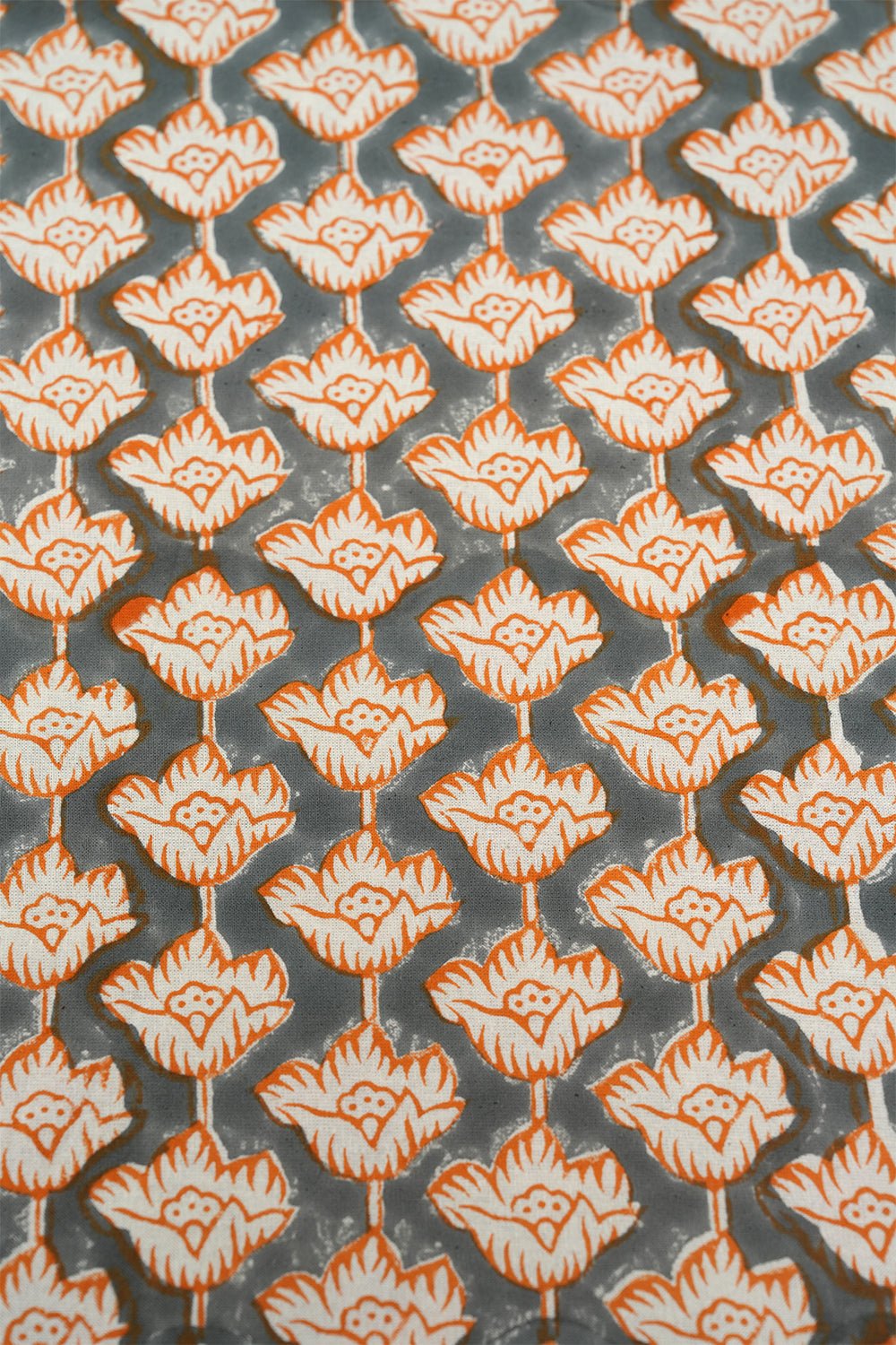 Ginger Granite Hand-Block Printed Bedsheet - SootiSyahi