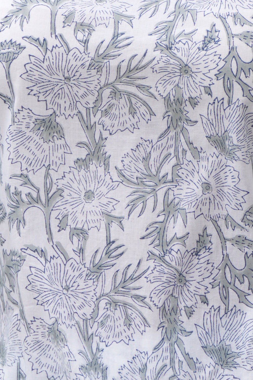 Greyed Garden Block Printed Night suit - SootiSyahi