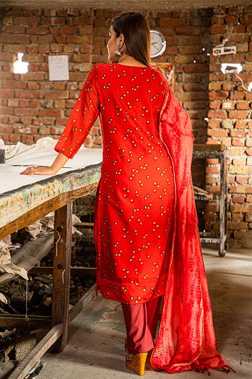 HANDBLOCK PRINTED CHANDERI KURTI - SootiSyahi