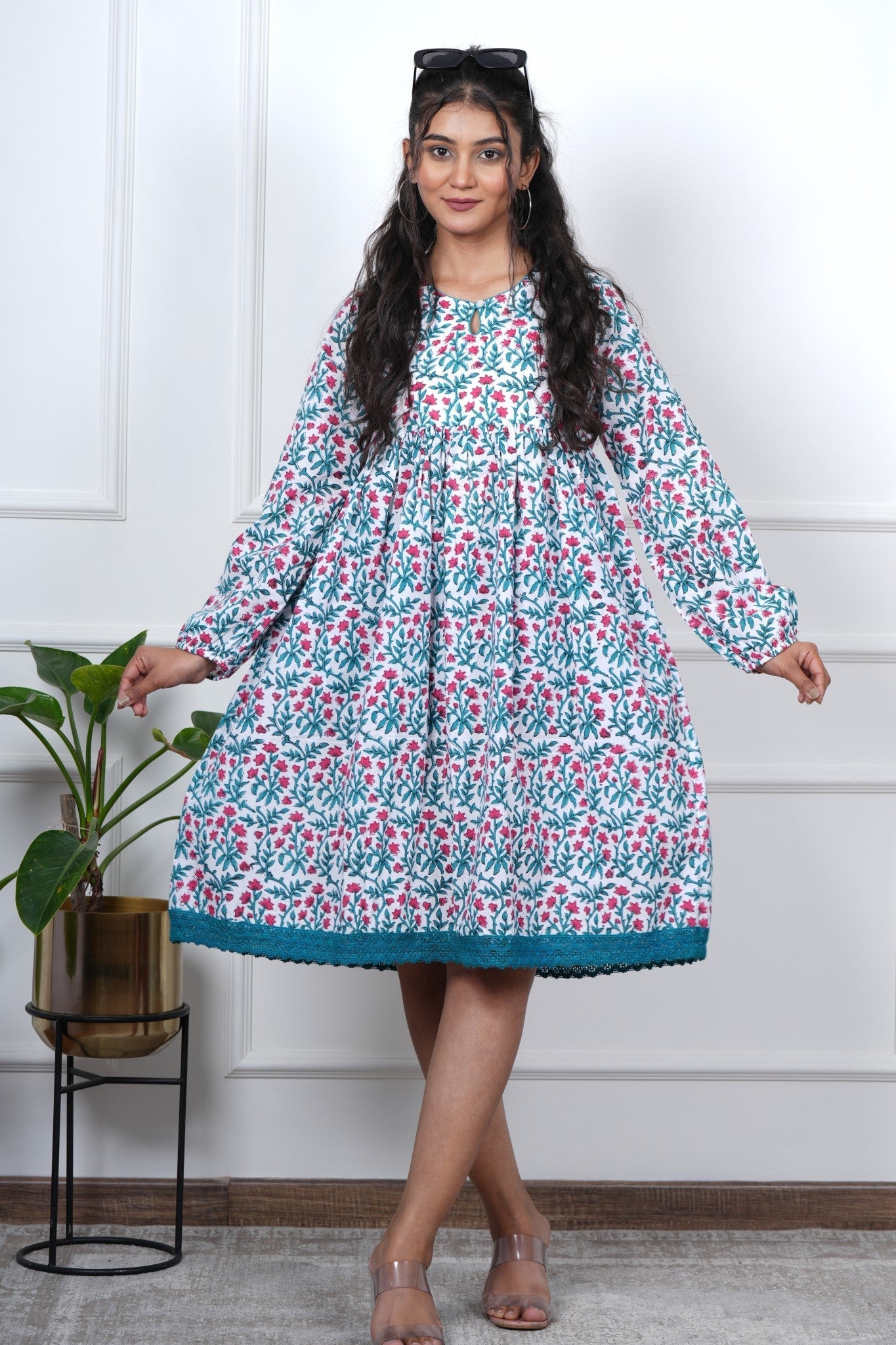 Jasmine Joy Hand Block Printed Dress - SootiSyahi