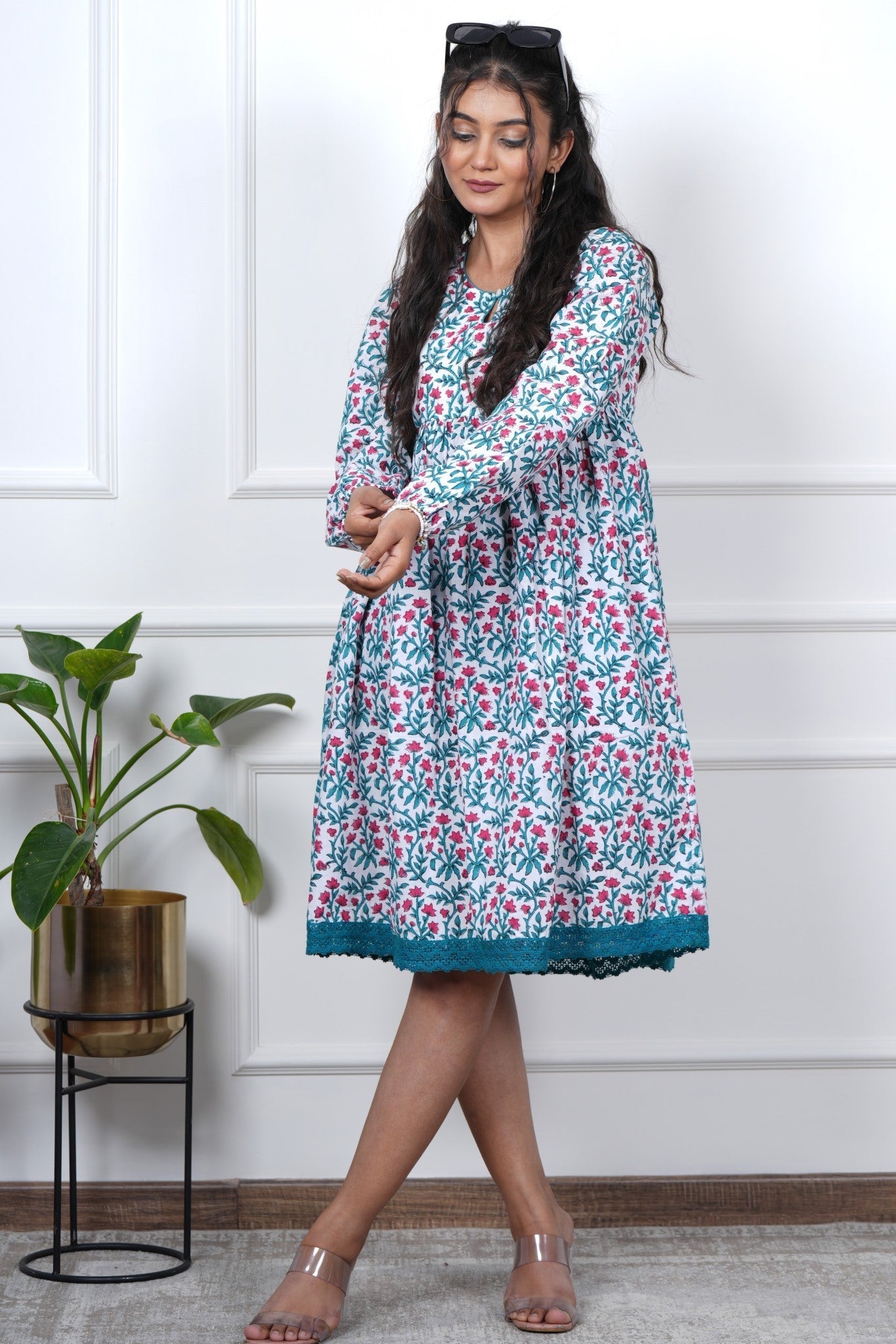 Jasmine Joy Hand Block Printed Dress - SootiSyahi