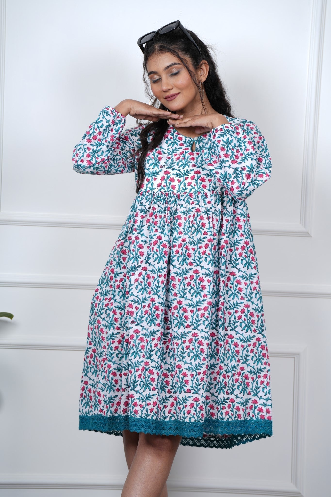 Jasmine Joy Hand Block Printed Dress - SootiSyahi