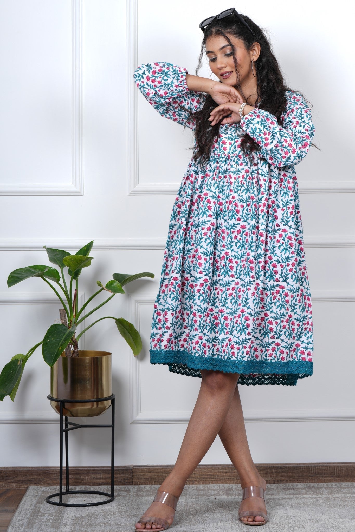 Jasmine Joy Hand Block Printed Dress - SootiSyahi