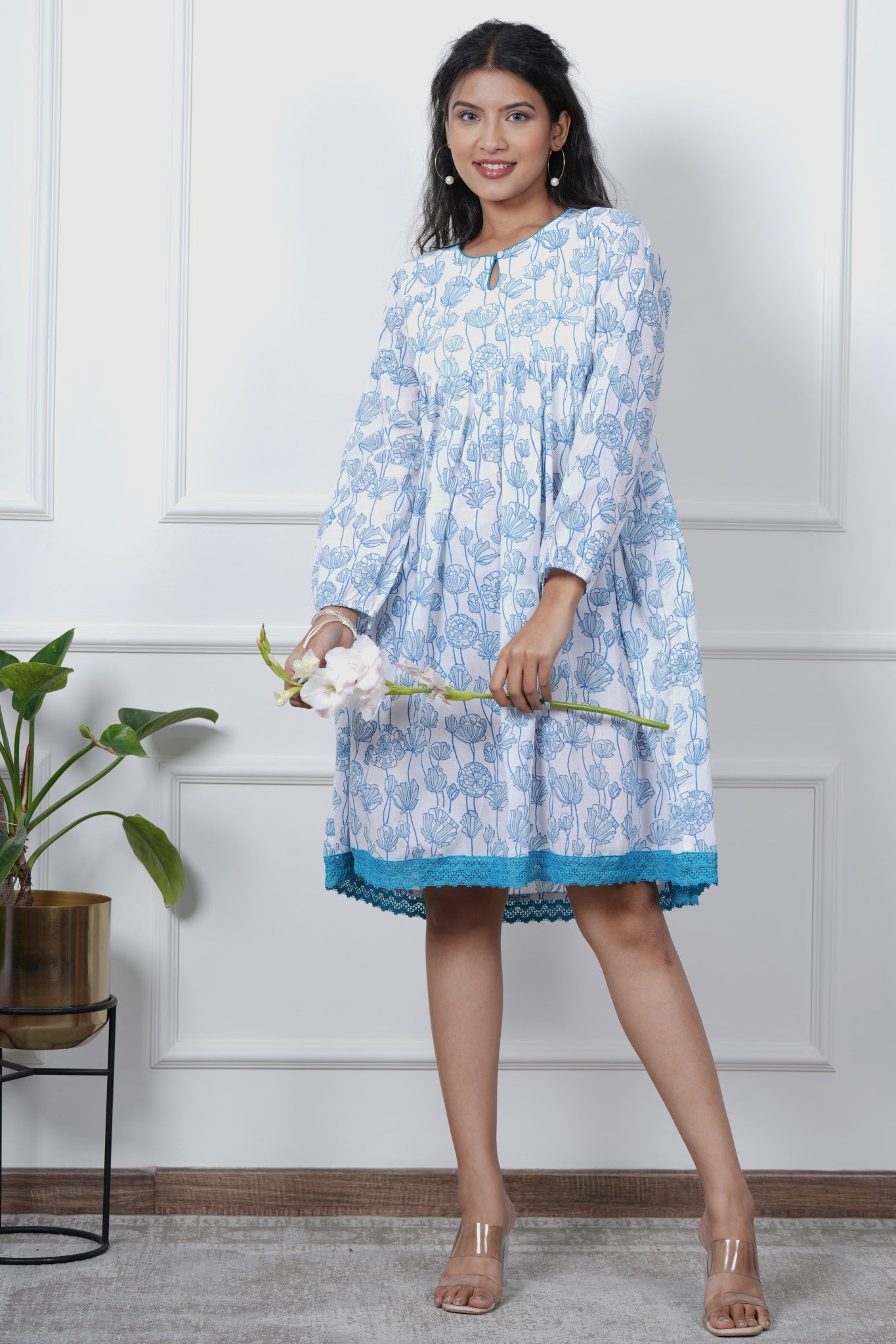 Lily Love Hand Block Printed Dress - SootiSyahi