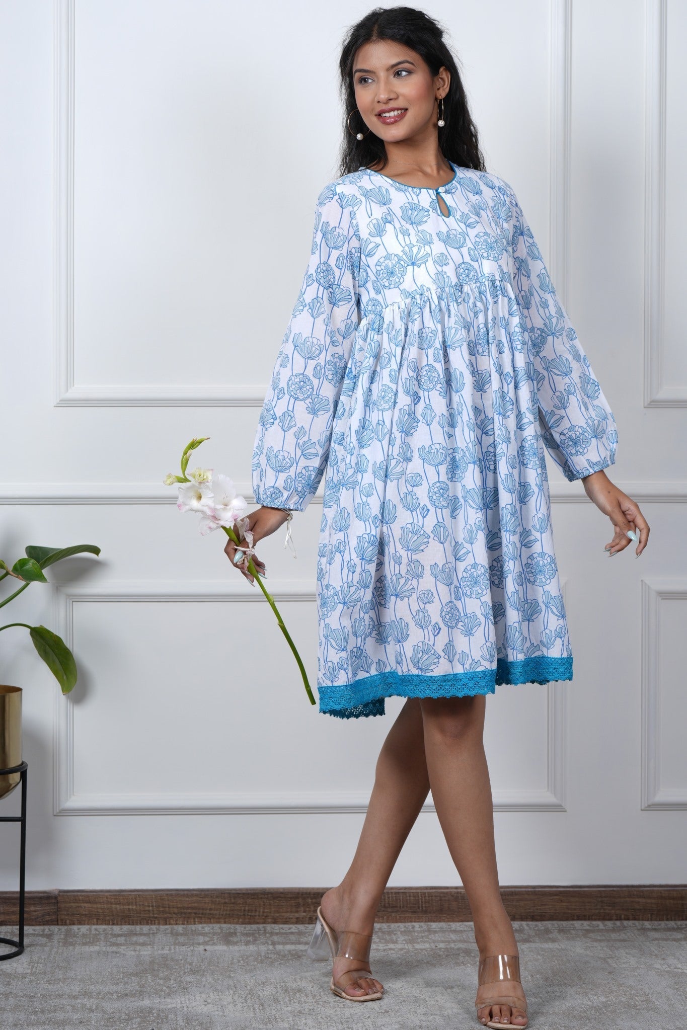 Lily Love Hand Block Printed Dress - SootiSyahi