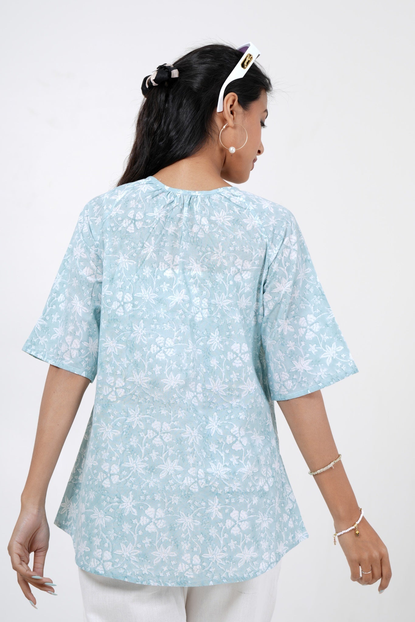 Meadow Melody Hand Block Printed Top - SootiSyahi