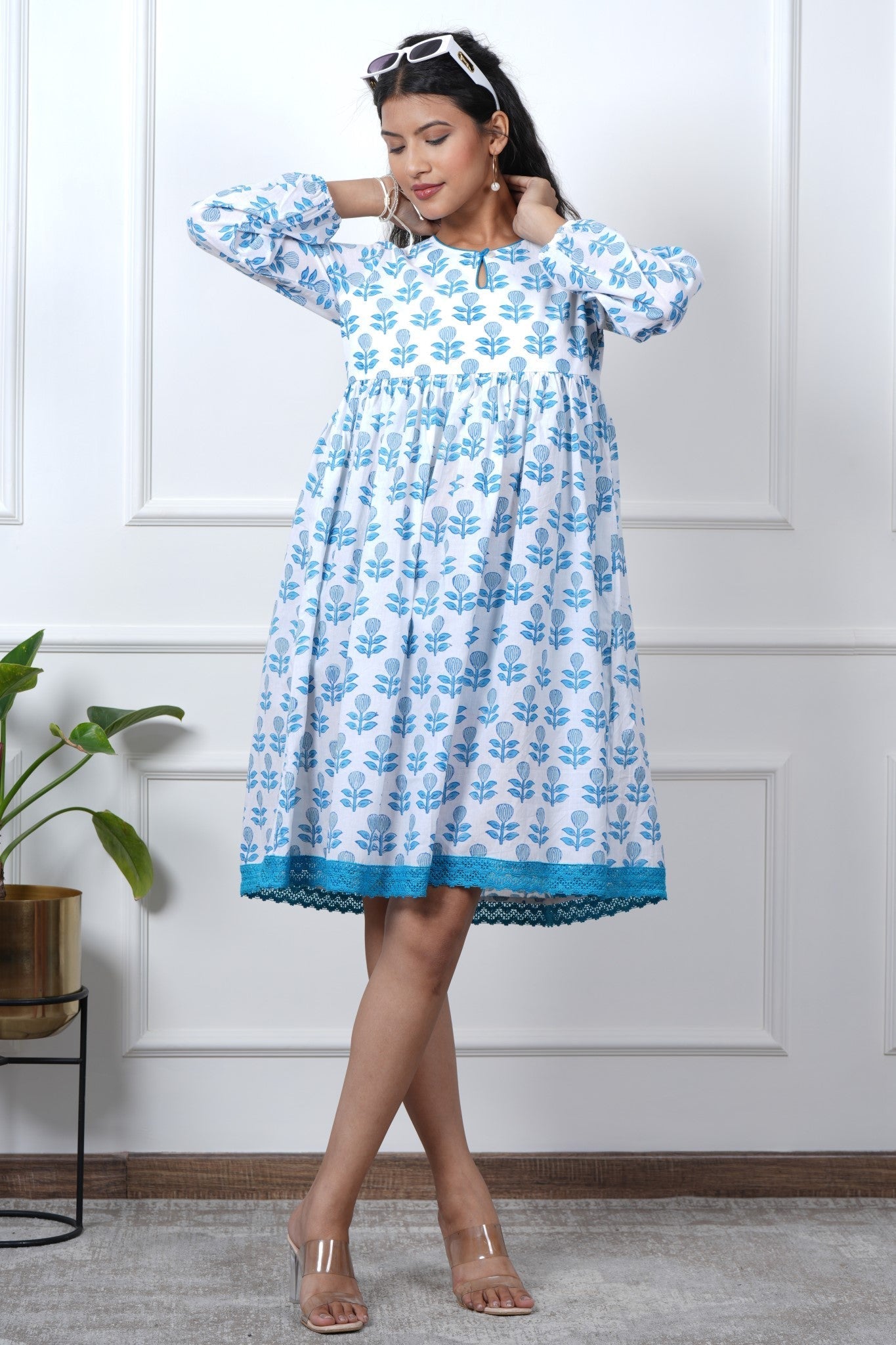 Poppy Passion Hand Block Printed Dress - SootiSyahi