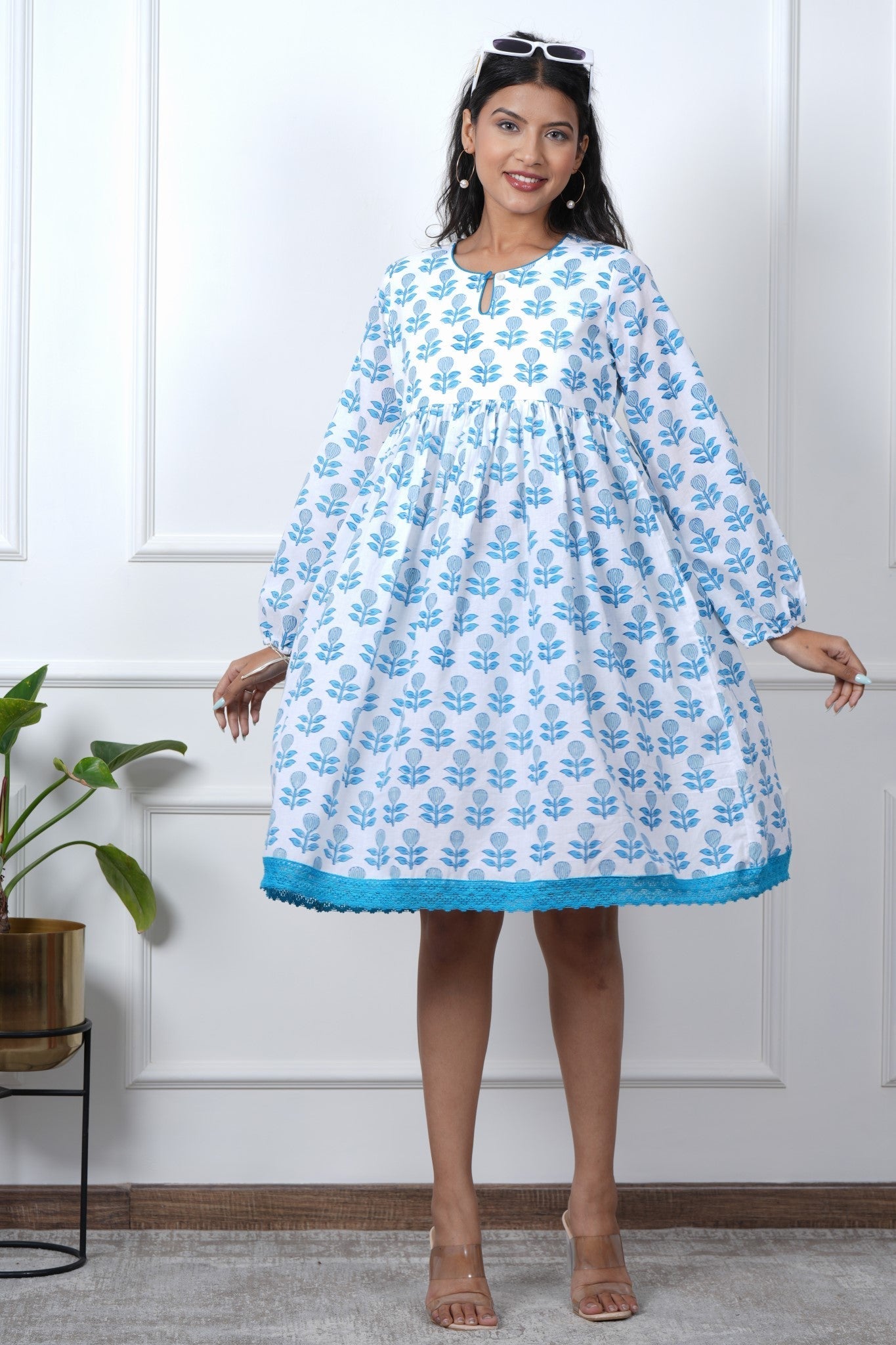 Poppy Passion Hand Block Printed Dress - SootiSyahi