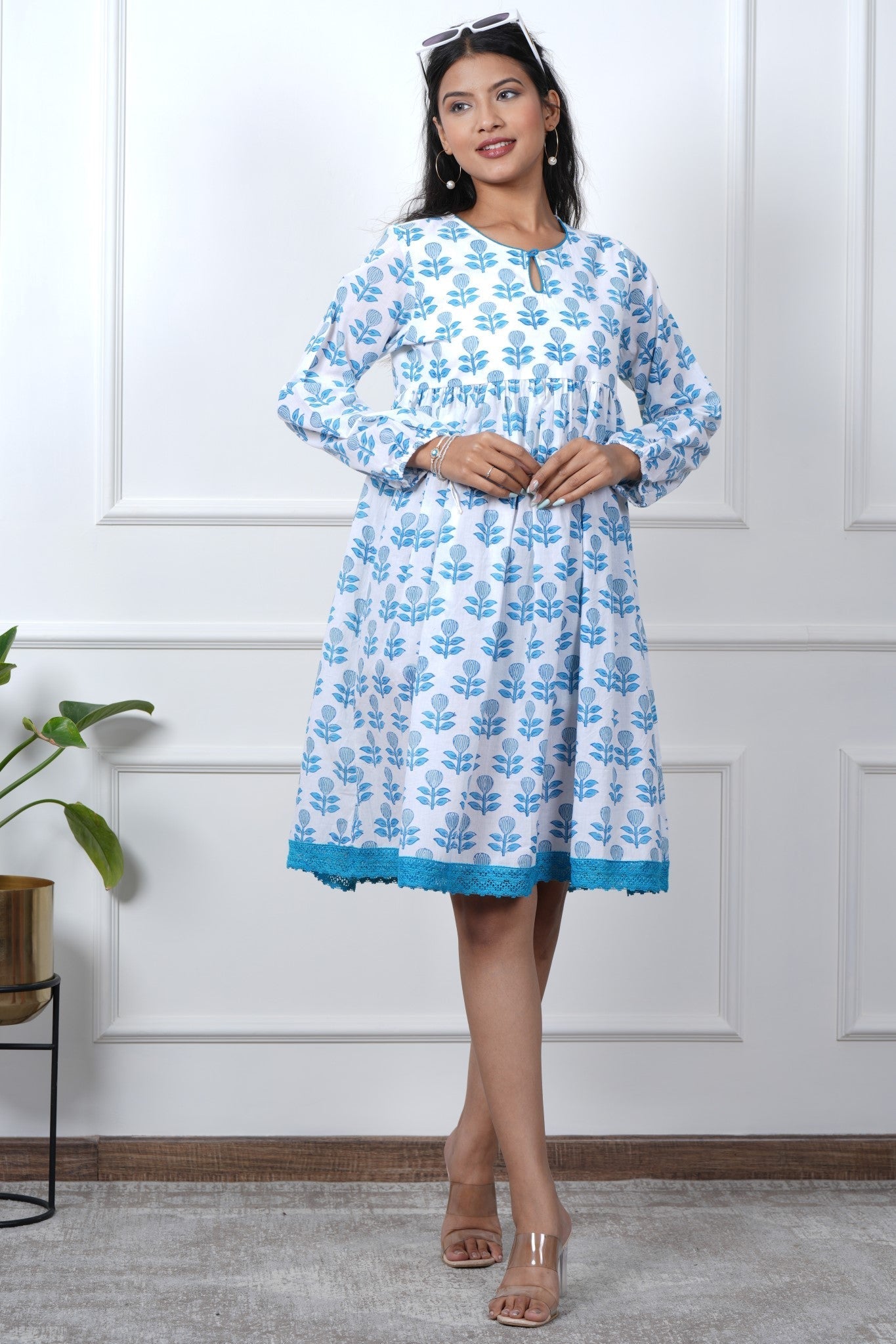 Poppy Passion Hand Block Printed Dress - SootiSyahi