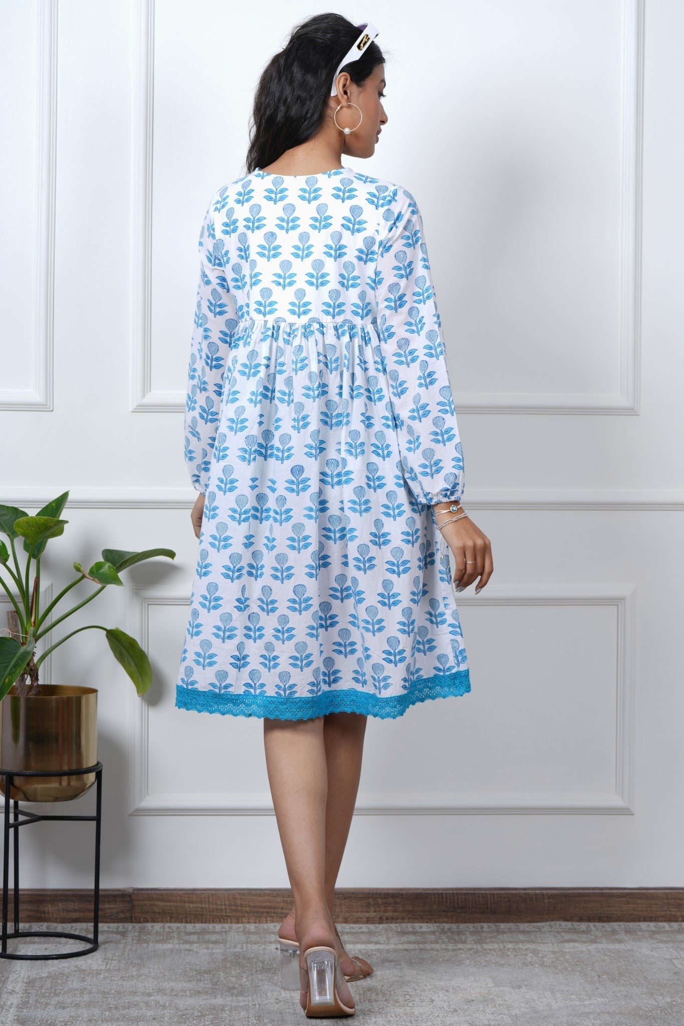 Poppy Passion Hand Block Printed Dress - SootiSyahi