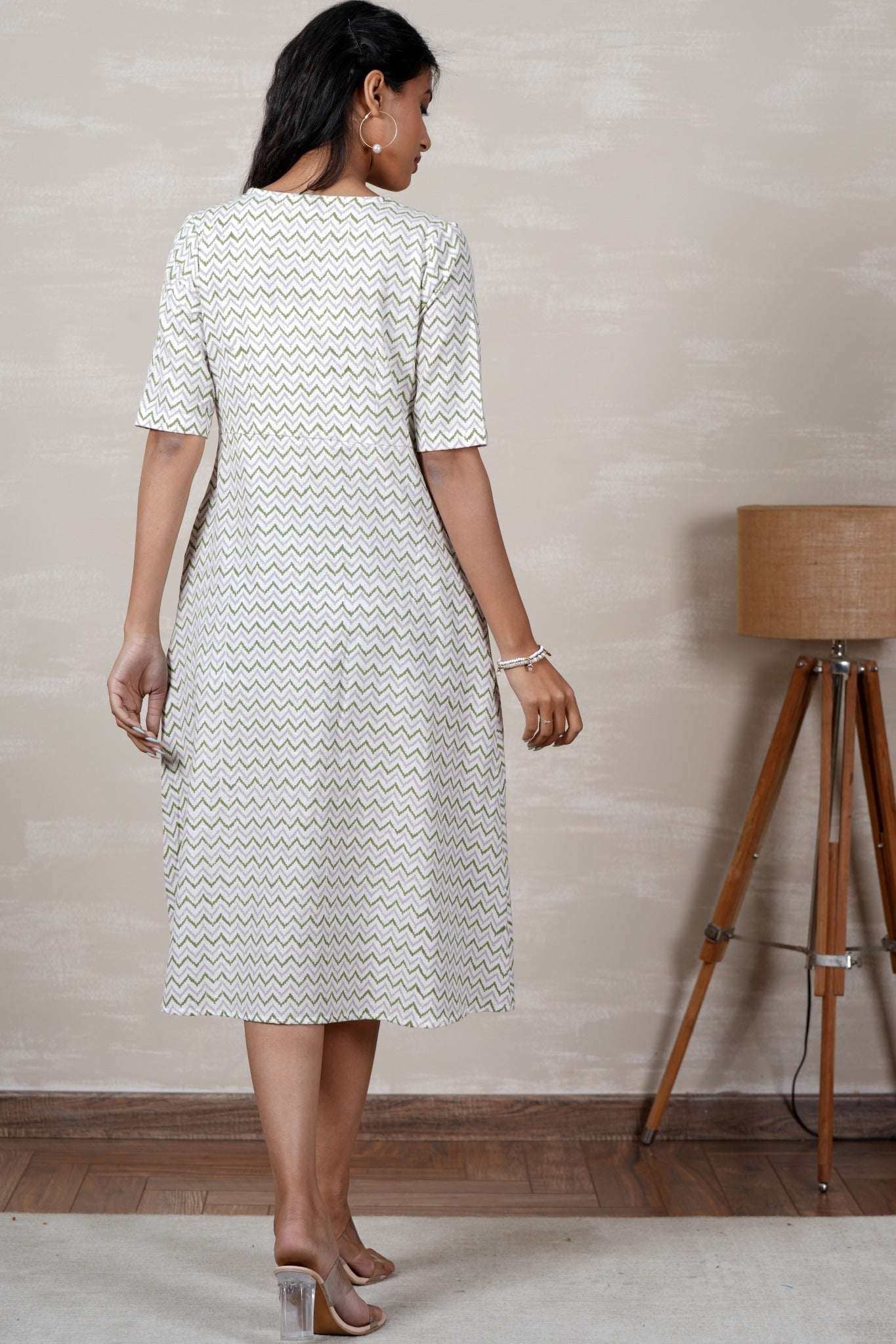 Rapunzel Hand Block Printed Dress - SootiSyahi