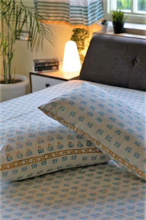 Sootisyahi 'Everfresh' Handblock Printed Cotton Bedsheet - SootiSyahi