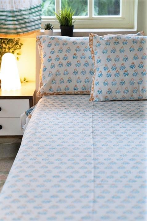 Sootisyahi 'Everfresh' Handblock Printed Cotton Bedsheet - SootiSyahi