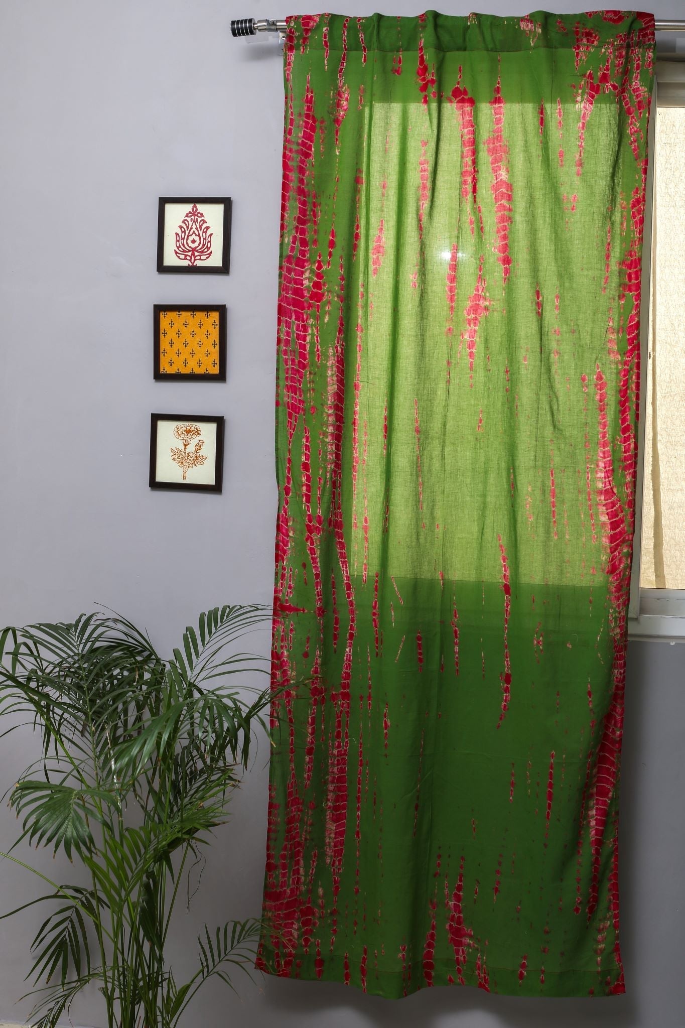 SootiSyahi 'Hardy Mum' Handblock Printed Cotton Door Curtain - SootiSyahi