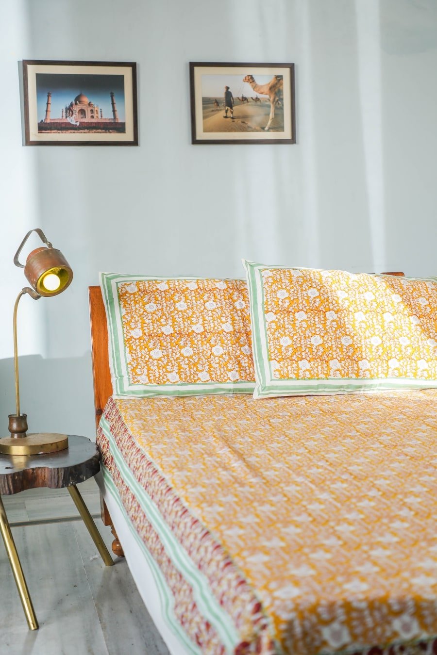 SootiSyahi 'Jungle Tales' Handblock Printed Cotton Bedsheet - SootiSyahi