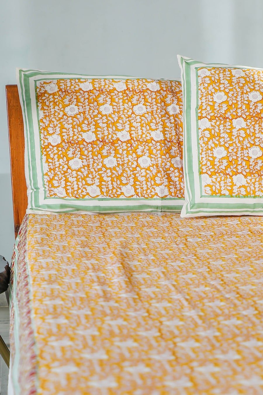 SootiSyahi 'Jungle Tales' Handblock Printed Cotton Bedsheet - SootiSyahi