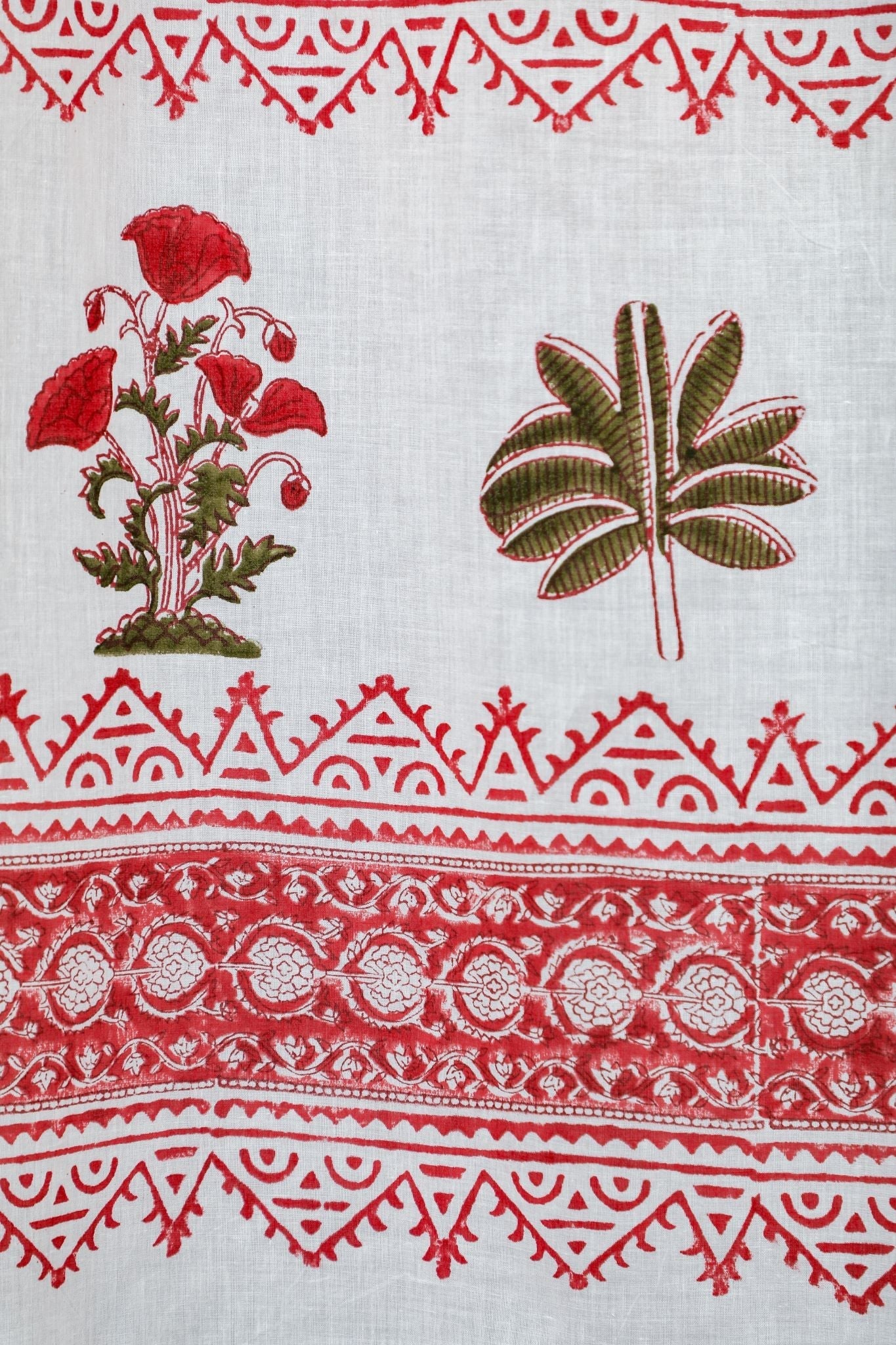 SootiSyahi 'Made on Earth' Handblock Printed Cotton Door Curtain - SootiSyahi